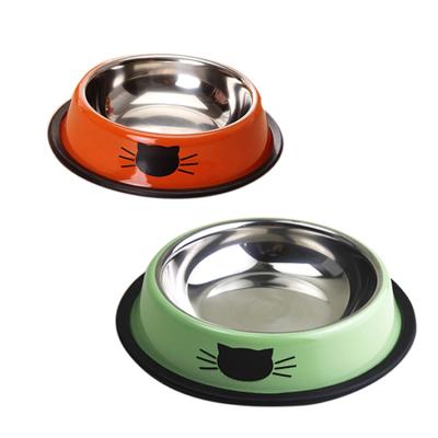 China Sustainable Pet Bowl Stainless Steel Dog Pet Water Food Bowl Non Slip Stainless Steel for sale