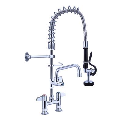 China Faucets New Arrival Thermostatic Deck Mounted Eq Mini Pre Rinse Kitchen Faucet Shower Prerinse Copper Sink Faucet for sale