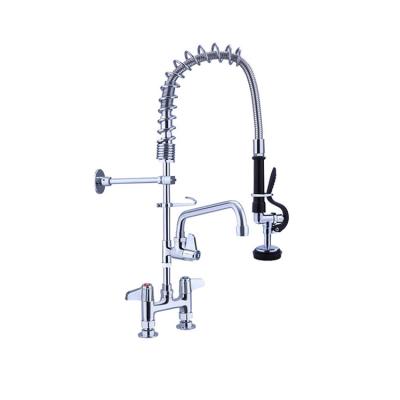 China New Thermostatic Industrial Deck Mount Faucets Pre Rinse Spray Faucets for sale