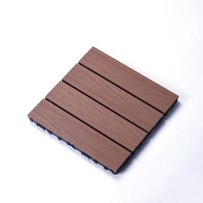 China Modern Wood Plastic Tiles Wpc Cheap Waterproof Composite Decking Price Exterior Wood Flooring 300Mm X 300Mm for sale