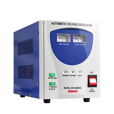 China SVC Bangladesh SVC SVR 2KVA 3KVA Meter Show 220V Voltage Servo Stabilizer AVR for sale