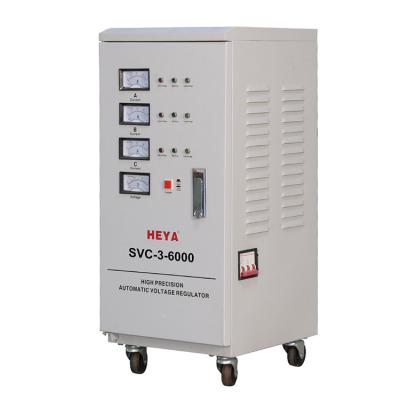 China SVC SVC 6KVA 3 Phase Copper Coil Servo Voltage Regulator Stabilizer for sale