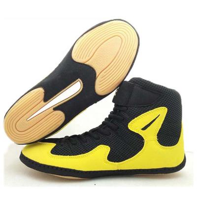 China OEM Custom Wholesale Cheap Rubber Sports Leather Men Wrestling Shoes for sale