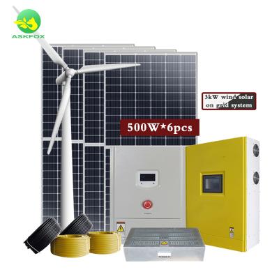 China Commercial Horizontal Wind Turbine Generator 500W 600W KW 12V 24V 48V Off Grid Wind Solar Hybrid System Home Use for sale