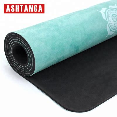 China Custom Eco-Friendly Printed Natural Rubber Suede Anti-Slip Yoga Mats Travel Yoga Mat 1mm/4mm/5mm Custom Printing Yoga Mat For Hot Yoga for sale