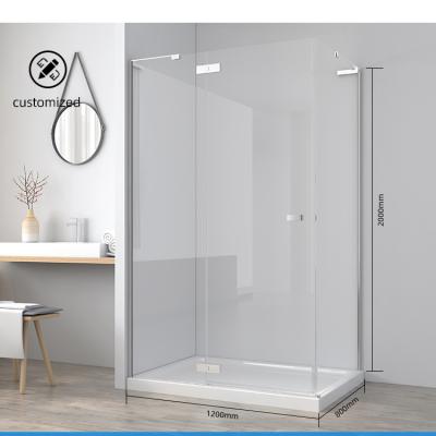 China Hardware Constructed Toughened Modern Design Hinge Shower Door Simple Design Glass Shower Enclosure for sale