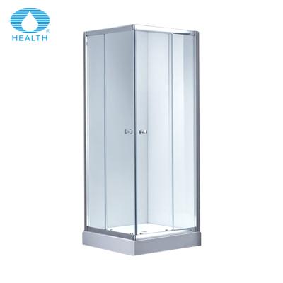 China European Customized Aluminum Framed Sliding Simple Clean Glass Easy To Extend Bathroom Shower Door for sale