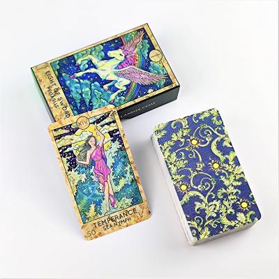 China Manufacturer 100% entertainment divination tarot printing custom tarot card packs UV varnishing with mini boxes wholesale tarot cards for sale