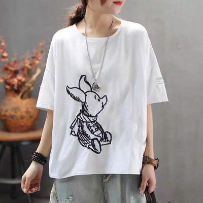 China Custom Ladies T-shirt Embroidery Anti-Shrink for sale