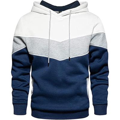 China Anti-Wrinkle Mens Hoodies Color Matching Causal Sweatshirt Sport Wear For Spring Summer Autumn Winter Gym Wear OEM Patchwork for sale