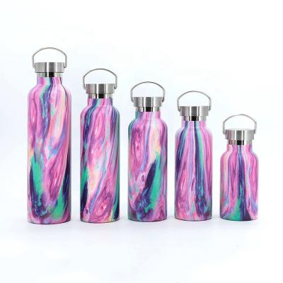 China 12oz Water Bottle Viable Wall Stainless Steel Vacuum Insulated Sport Bottle Double Mouth Standard Travel Bottle for sale