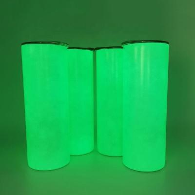 China Hot-sale 20oz Viable Luminous Glow In The Tumbler Dark Straight Sublimation Stainless Steel Tumbler for sale