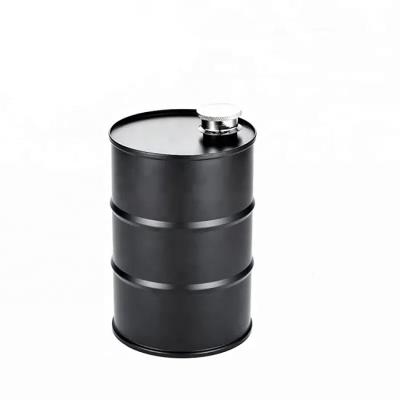 China Transitional Custom Logo 25oz Oil Stainless Steel Wine Hip Flask Whiskey Drum Shaped Flask for sale