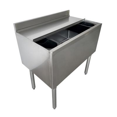 China Jincheng 304 Stainless Steel NSF Stainless Steel Restaurant Hotel Bar Kitchen Commercial Ice Bin for sale