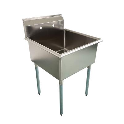 China Without Faucet Jincheng Durable NSF Utility Sink With H Or U Shape Leg Attaching 304 Metal Budget Sink for sale