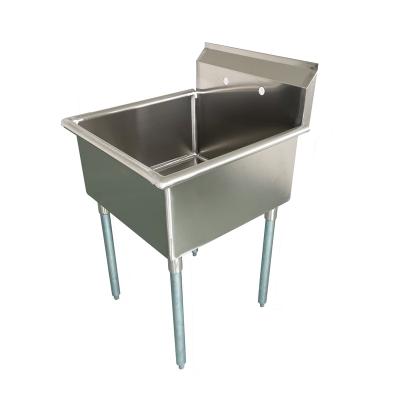 China Jincheng NSF Durable Utility Sink 304S/S Without Adjustable Faucet Bracing Budget Sink With H Or U Shape Leg for sale