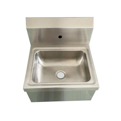 China Without Faucet Jincheng NSF Durable Stainless Steel One Bowl For Kitchen Kick Down Commercial Metal Wall Mount Hand Sink for sale