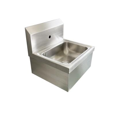 China Without Faucet Jincheng NSF Durable Stainless Steel Single Bowl For Kitchen Blow Down Commercial Metal Wall Mount Hand Sink 304 for sale