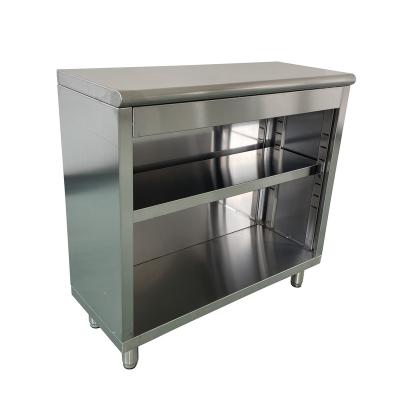 China Hotel Jincheng high quality kitchen with adjustable shelf work table with heavy duty dish cabinet for sale