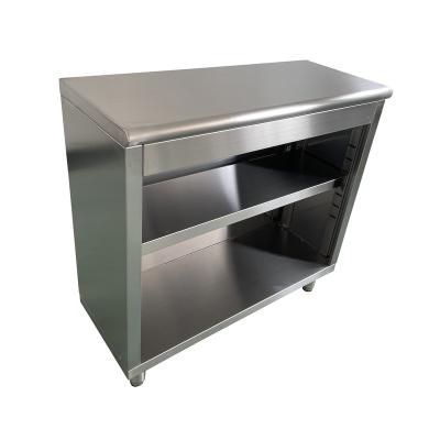 China Hotel Jincheng High Quality Kitchen With Adjustable Shelf Heavy Duty Worktable With Stainless Steel Dish Cabinet for sale