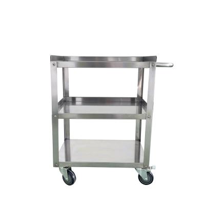 China Modern High Quality Metal Jincheng Heavy Duty Commercial 3 Tier Kitchen Cart Customized Serving Cart Food and Beverage for sale