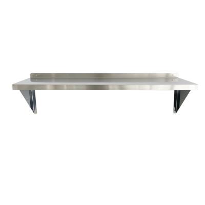 China NSF Jincheng Sustainable Commercial Knockdown Structure Square Wall Mounted Edge 304S/S 430S/S Stainless Steel Shelf for sale