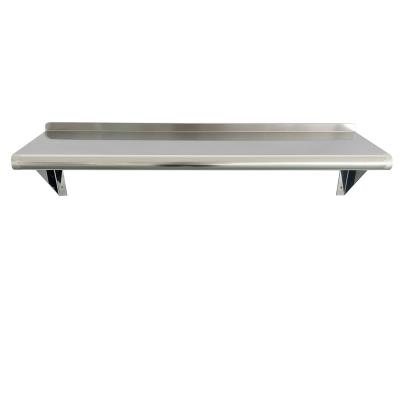 China Kitchenroom Jincheng High Quality NSF Knockdown Structure Round Edge 304S/S 430S/S Stainless Steel Wall Mounted Shelf for sale