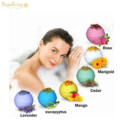 China Luxury Spa.Foot Home Spa OEM Gift Set Vegan Natural Organic Cbd Rose Lavender Dried Flowers Petals Bath Bombs for sale