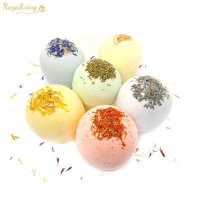 China Home Organic Bath Boom Private Label Bath Bomb Ball Natural Scented Flower Spa.Foot Dry Bath Bombs for sale