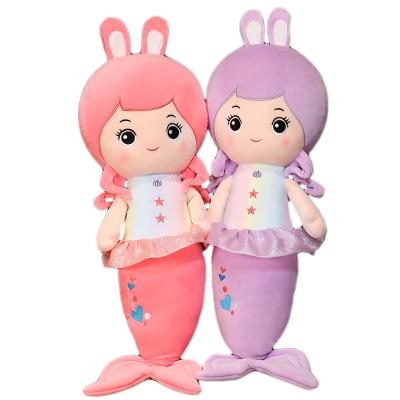 China 80cm Cute Cute Cartoon Mermaid Plush Toy Doll Girl Bed Sleeping Pillow Princess Kid Girl Rag Doll for sale