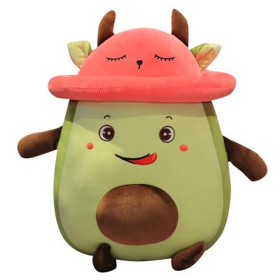 China Cartoon Hat Cute Fawn Soft Avocado Stuffed Plush Toy Tile Big Large For Girlfriend Valentine's Day Gift for sale