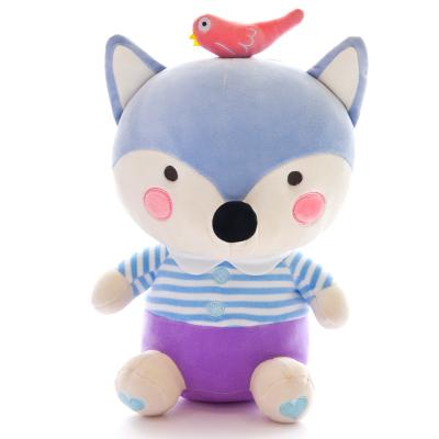 China 26cm Cute Cartoon Fox Plush Toy Bed Doll Cuddle Pillow Animal Girl To Accompany You To Sleep Cute Cuddle Gift Man for sale