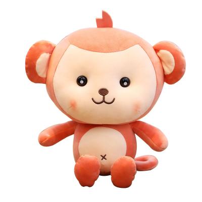 China Wholesale Cartoon Monkey Face Figure Pillow Large Cute Stuffed Animal Toy Grab Machine Doll Comfort Doll Kids Gift for sale