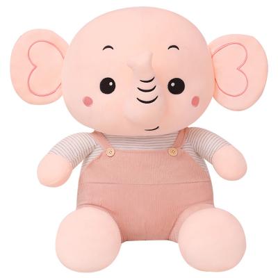 China Creative cute cartoon animal elephant in suspenders cute plush toy cartoon pet pillow to play with dolls for sleeping with gift makers for sale