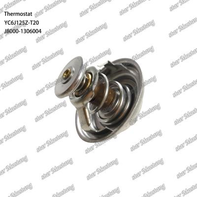 중국 Thermostat YC6J125Z-T20 J8000-1306004 75℃ Engine Part with Integral Structure and 6 Months 판매용