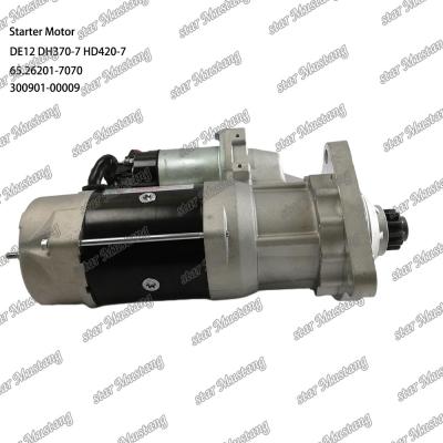 China DE12 DH370-7 HD420-7 Motor de arranque de motor 24V 11T 9KW 65.26201-7070 300901-00009 Para DOOSAN DAEWOO Peças sobressalentes de motor à venda