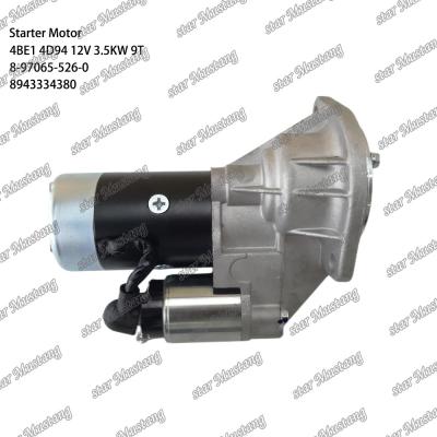 China Starter Motor 4BE1 4D94 12V 9T 8-97065-526-0 8943334380 Suitable For For Komatsu Engine Parts for sale