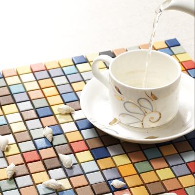 China Modern 3D candy color art non-slip mosaic tiles for bathroom and living room wall mosaic for sale