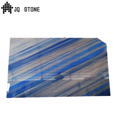 China Extreme Solid Luxury Dark Blue Marble Stone Ocean Blue Marble Flooring Tiles Price for sale