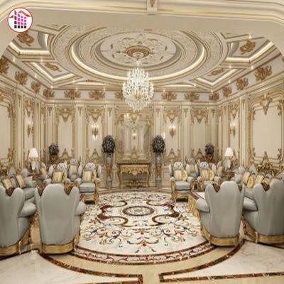 China Modern Waterjet Round Pattern Medallion Marble Flooring For Lobby Border Design For Sale for sale