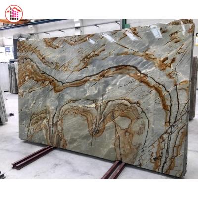 China Brazil Roman Blue Stone Marble Onyx Modern Natural Building Decorative Stone For TV Wall for sale