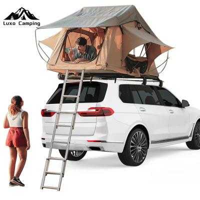 China Easy Set Up LUXO Outdoor Waterproof Camping Roof Hard Top Adventure Tents Wild Shell Roof Tent for sale