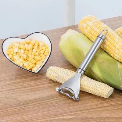 China Viable in Europe RTS Common Explosion Fruit and Vegetable Tools Stainless Steel Manual Corn Peeler Thresher for sale