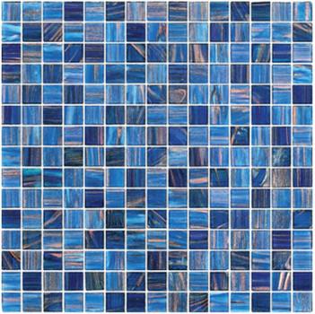 China Deep sea blue glass mosaic mix pattern special design for bathroom project for sale