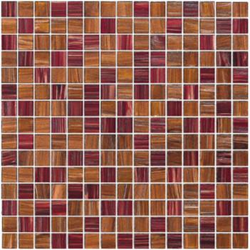 China Brown color with gold line glass mosaic mix pattern living room backspalsh for sale