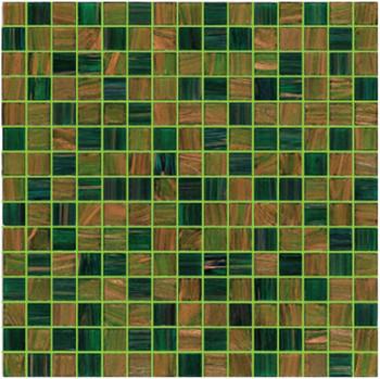 China Green for your garden gold line 20mm glass mosaic mix patter decoration for sale