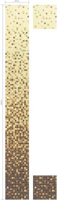 China Brown variation for bathroom decoration mosaic gradation pattern for sale