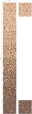 China Brown gold line series variation bathroom decoration mosaic gradation pattern for sale