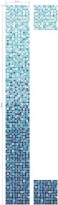 China Sea blue gold line series variation swimming pool decoration mosaic gradation pattern for sale