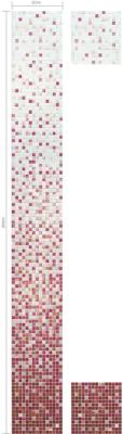 China Iredicent red reflection spa room decoration elegant style mosaic gradation pattern for sale